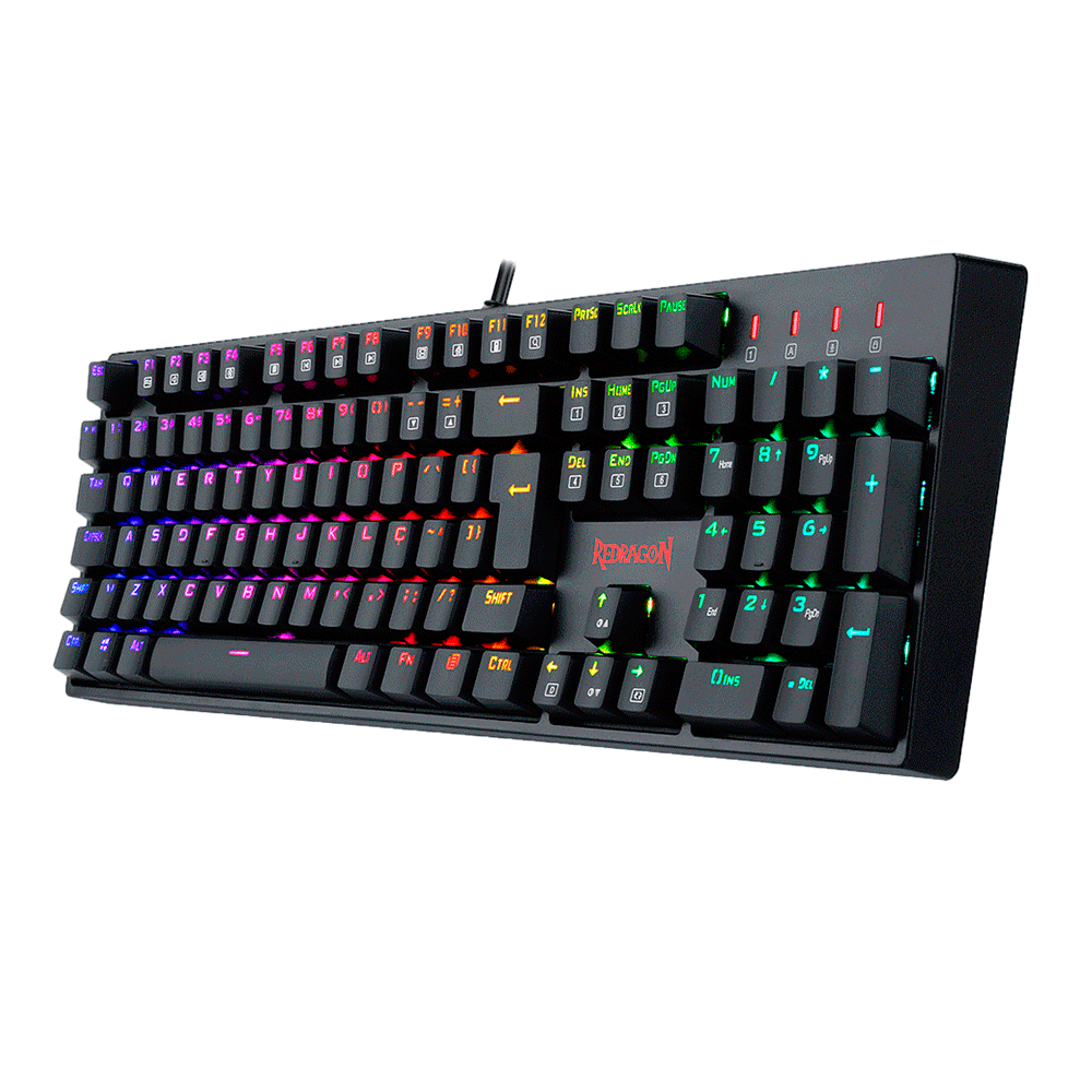 Teclado Gamer Óptico Redragon Surara Pro RGB Switch Azul K582RGB