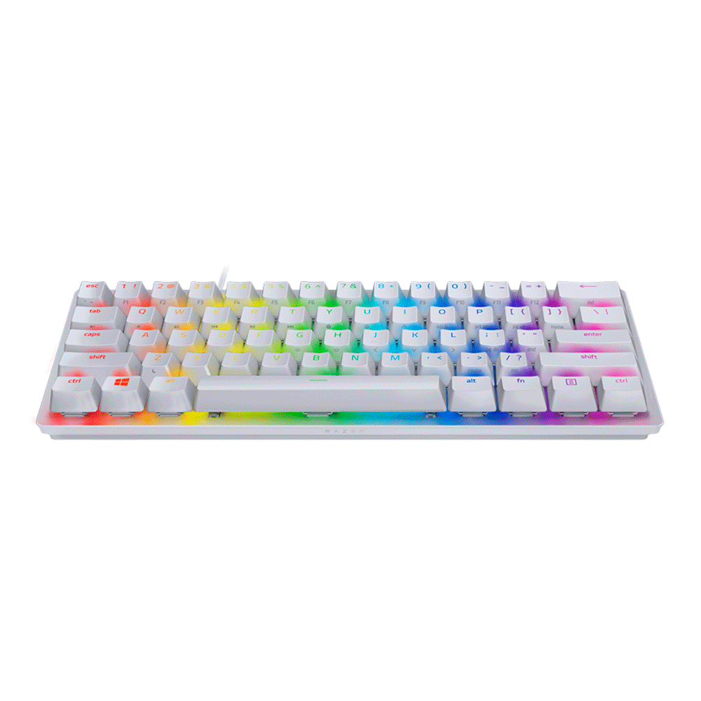 RAZER HUNTSMAN MINI 白 レイザー ハンツマン ミニ ホワイト Teclado Razer Gamer Huntsman Mini | Branco - Fujioka Distribuidor