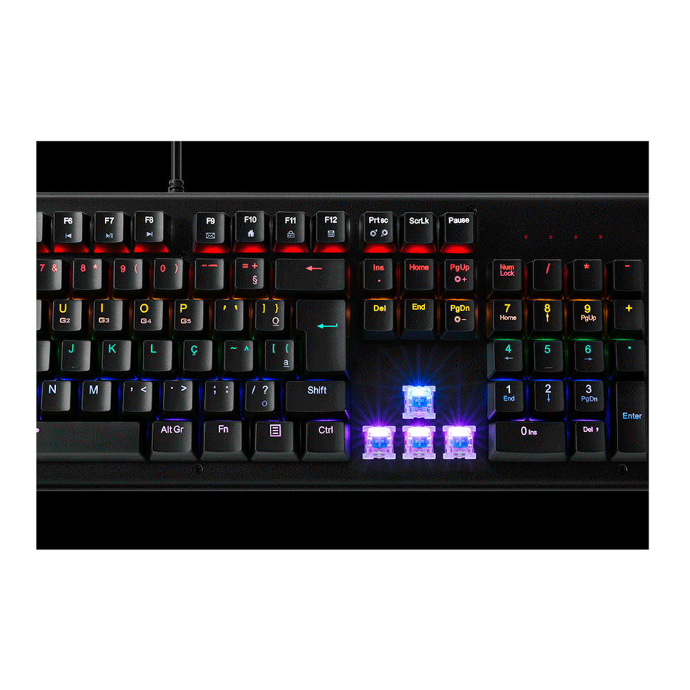 Teclado Xzone Gamer Mecânico GTM-01, Teclas Multimídia, Iluminação