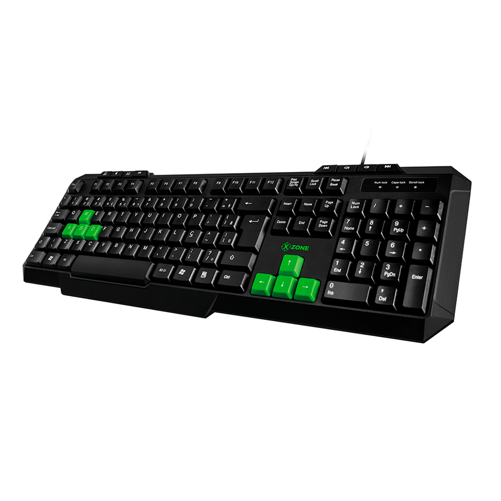Teclado Xzone Gamer Standard GTB-01, Teclas Multimídia e para Jogo