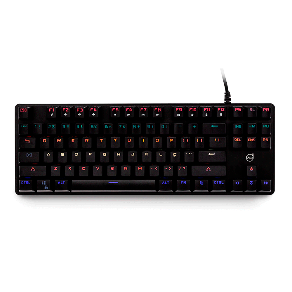 Teclado mecânico RGB para jogos Z-66 RGB Teclado mecânico para jogos com painel de metal
