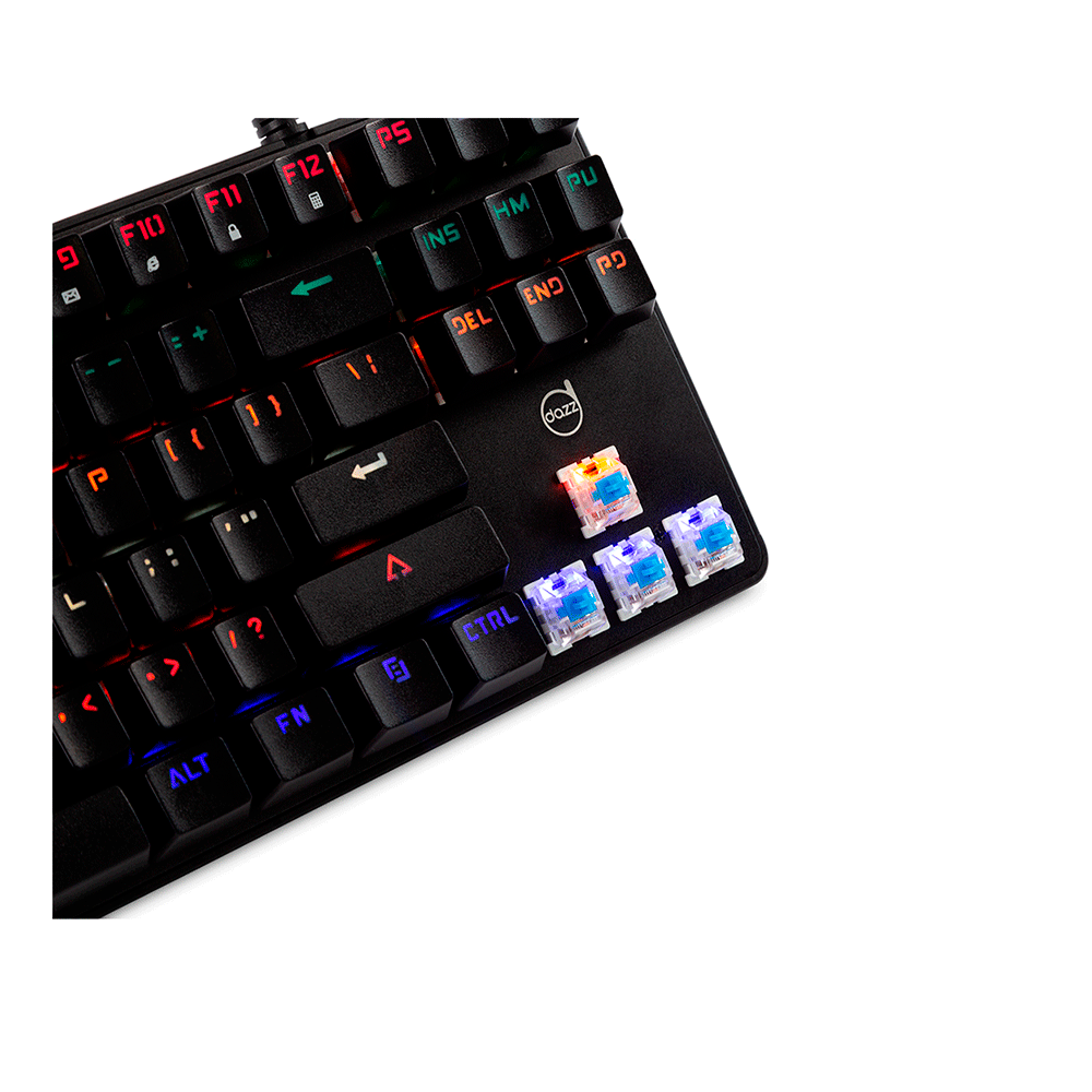 Teclado Mecânico Dazz Eclipse, Efeito Lighting RGB com Teclas 100
