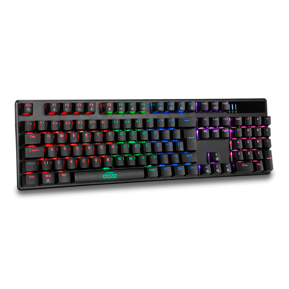 Teclado Dazz Cybertronic Content Blue Usb 2.0 Preto Artigo: 581801
