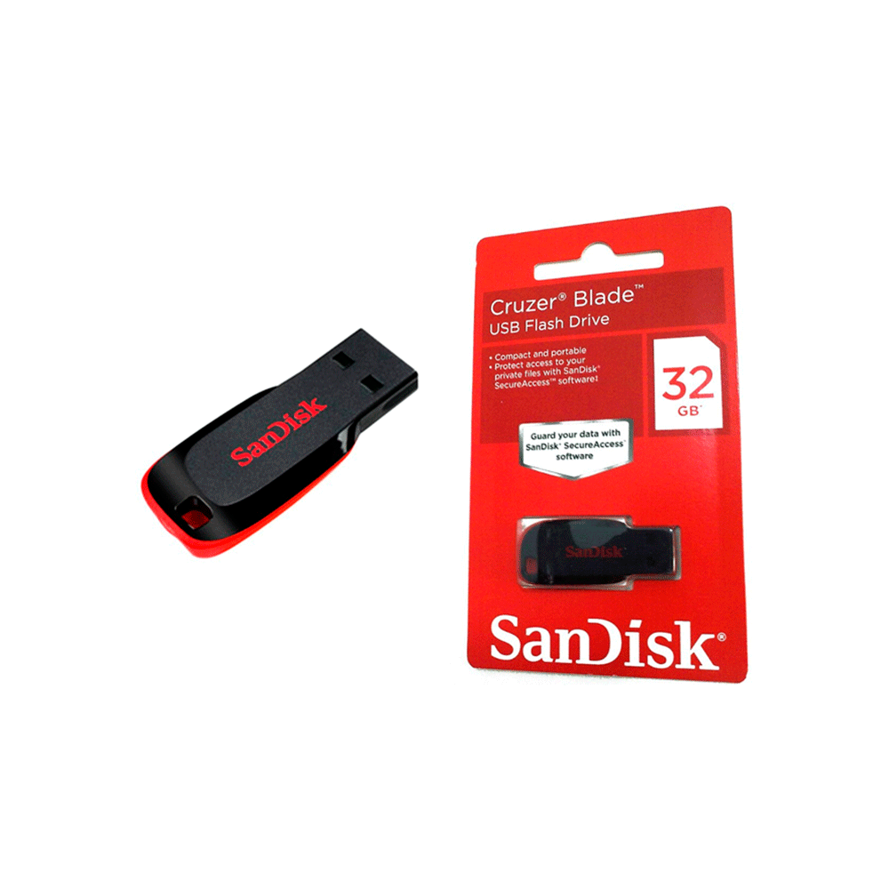 Pendrive Sandisk Cruzer Blade 32GB Artigo: 580909 - Fujioka