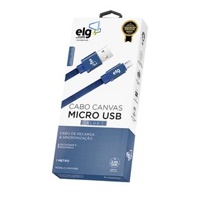 Cabo ELG Micro USB CNV510BE 1 metro Canvas GO - 255258