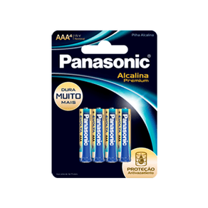 Pilha Panasonic Alcalina Premium AAA Com 4 Unidades DF - 26460