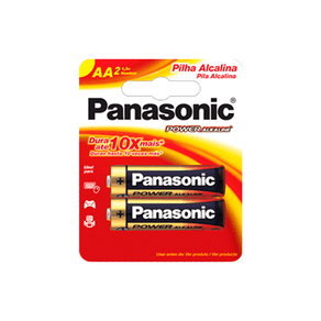 Pilha Panasonic Alcalina LR6 Pequena AA Com 2 Unidades DF - 26462 Pilha Panasonic Alcalina LR6 Pequena AA Com 2 Unidades DF - 26462