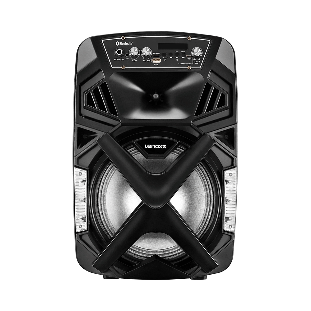 Caixa Amplificada Lenoxx CA101 Bateria, Bluetooth, SD/USB, LEDs