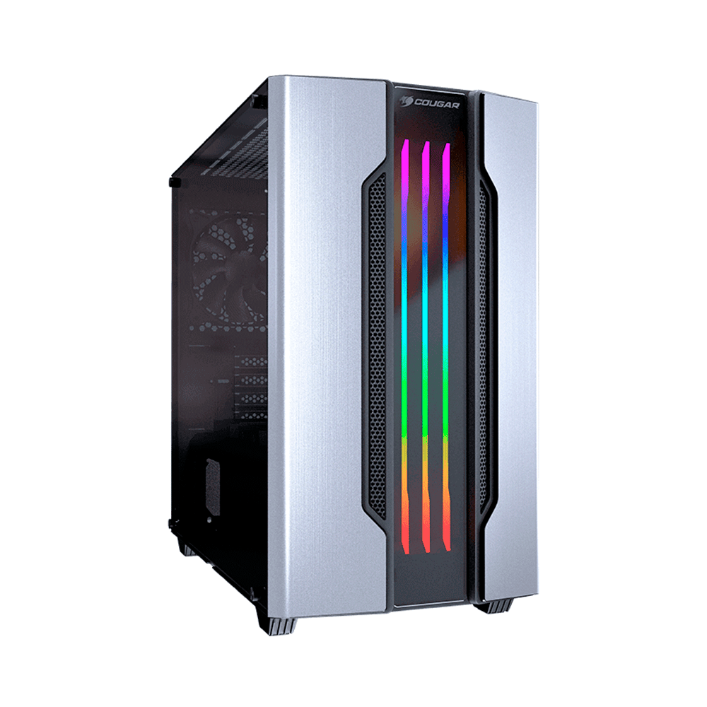 Gabinete Gamer Cougar Gemini M Silver, Mini Torre - 385TMB0-0002
