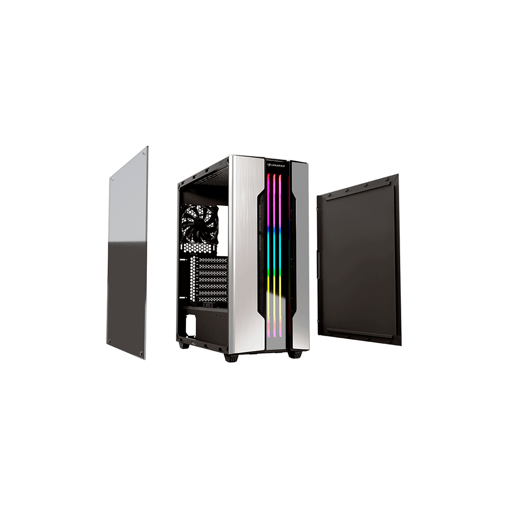 Gabinete Gamer Cougar Gemini M Silver, Mini Torre - 385TMB0-0002