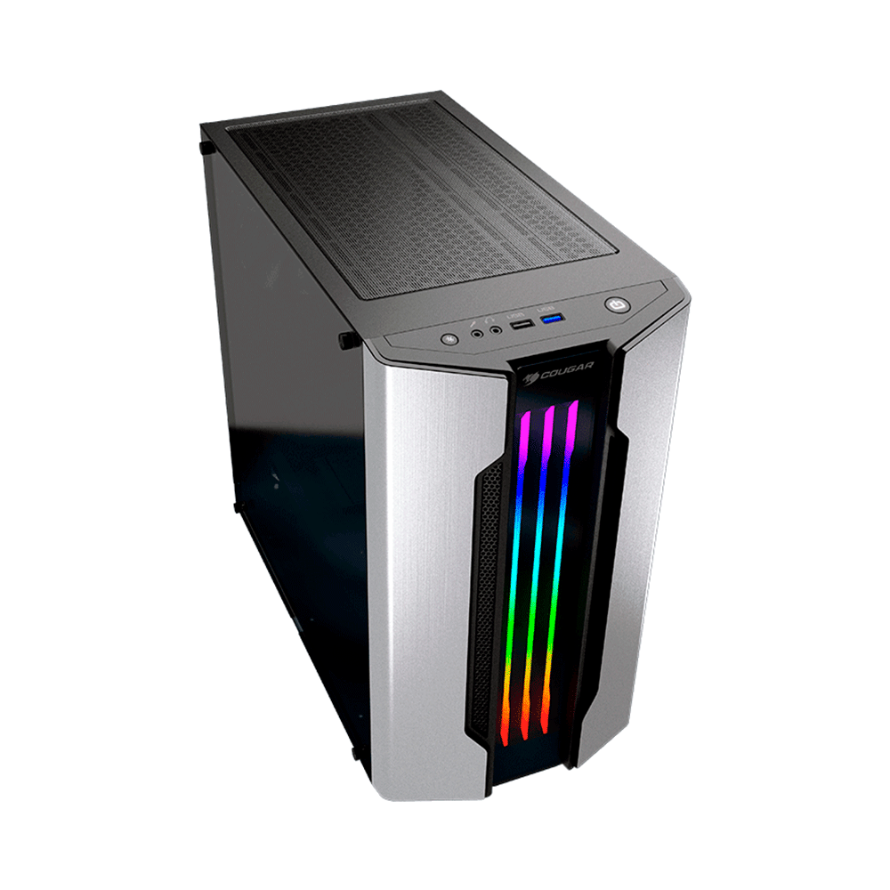 Gabinete Gamer Cougar Gemini M Silver, Mini Torre - 385TMB0-0002