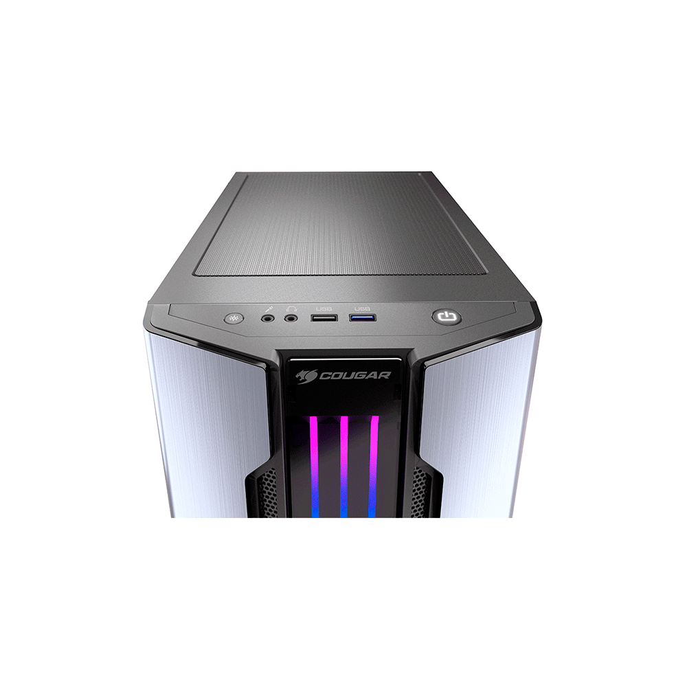 Gabinete Gamer Cougar Gemini M Silver, Mini Torre - 385TMB0-0002