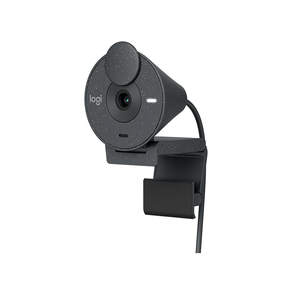 Webcam Logitech Brio 300 Full HD, 1080p, 30 FPS, USB-C, Microfone Integrado | Grafite DF - 582633