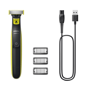 Aparador de Pelos Philips OneBlade, 3 pentes, á prova d'água - QP2724/10, Verde/Cinza | Bivolt DF - 691549