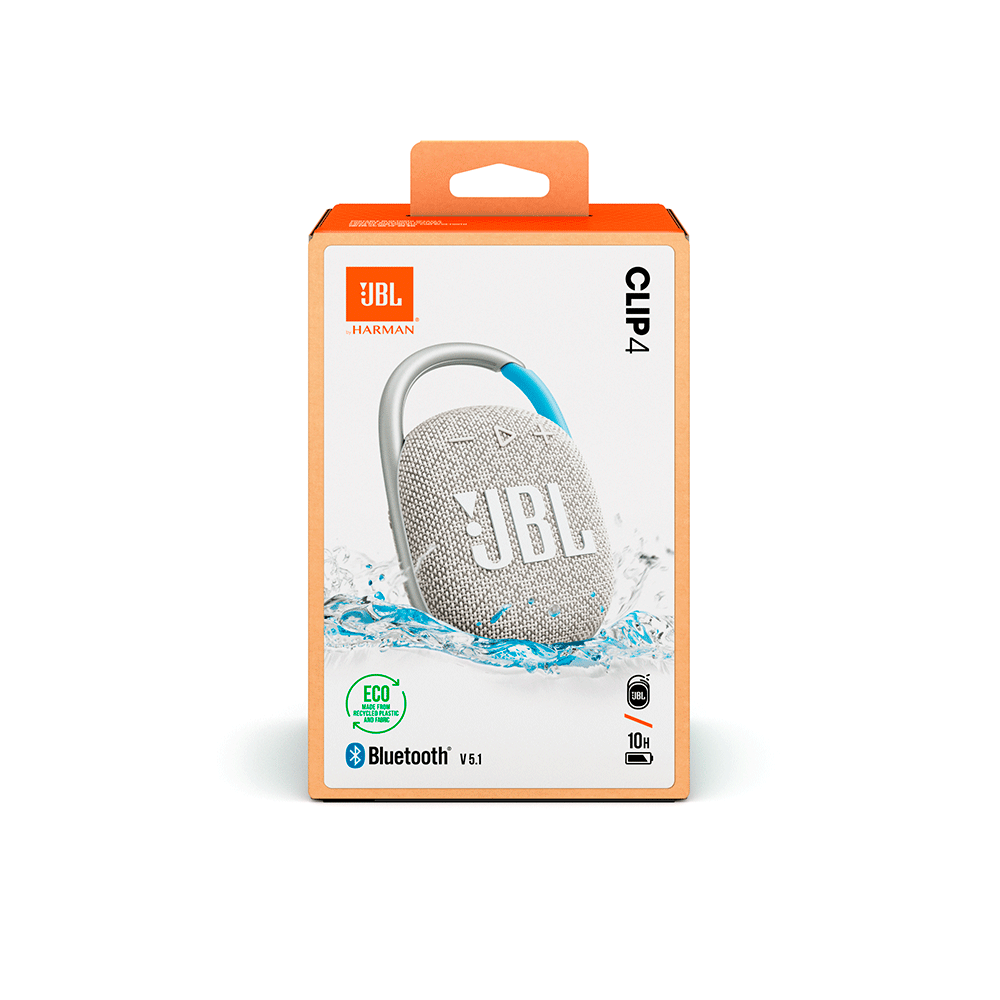 Caixa Bluetooth JBL Clip 4 Eco | White Artigo: 286193 - Fujioka