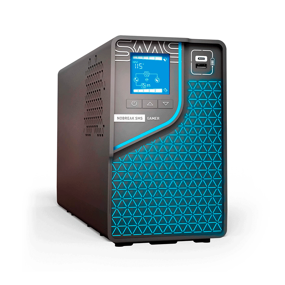Nobreak SMS Gamer 2000VA, Wi-Fi, Senoidal, 8 Tomadas - 0029601
