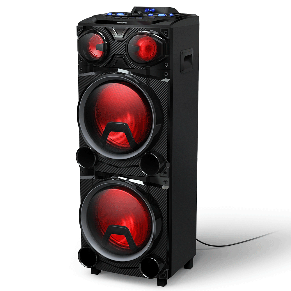 Caixa de Som Bluetooth Philips Party Light X3705, Potência 200W