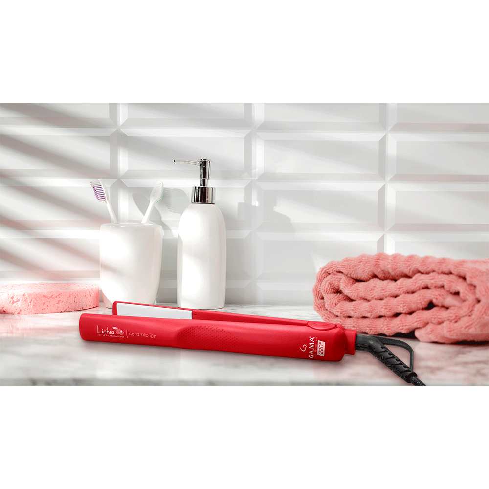 Prancha Gama Italy Lichia Ceramic Ion, Vermelho | Bivolt Artigo