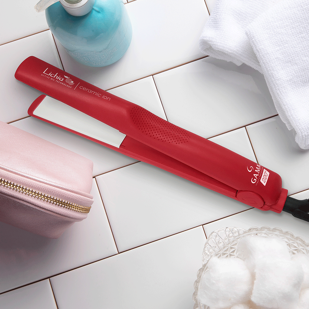 Prancha Gama Italy Lichia Ceramic Ion, Vermelho | Bivolt Artigo