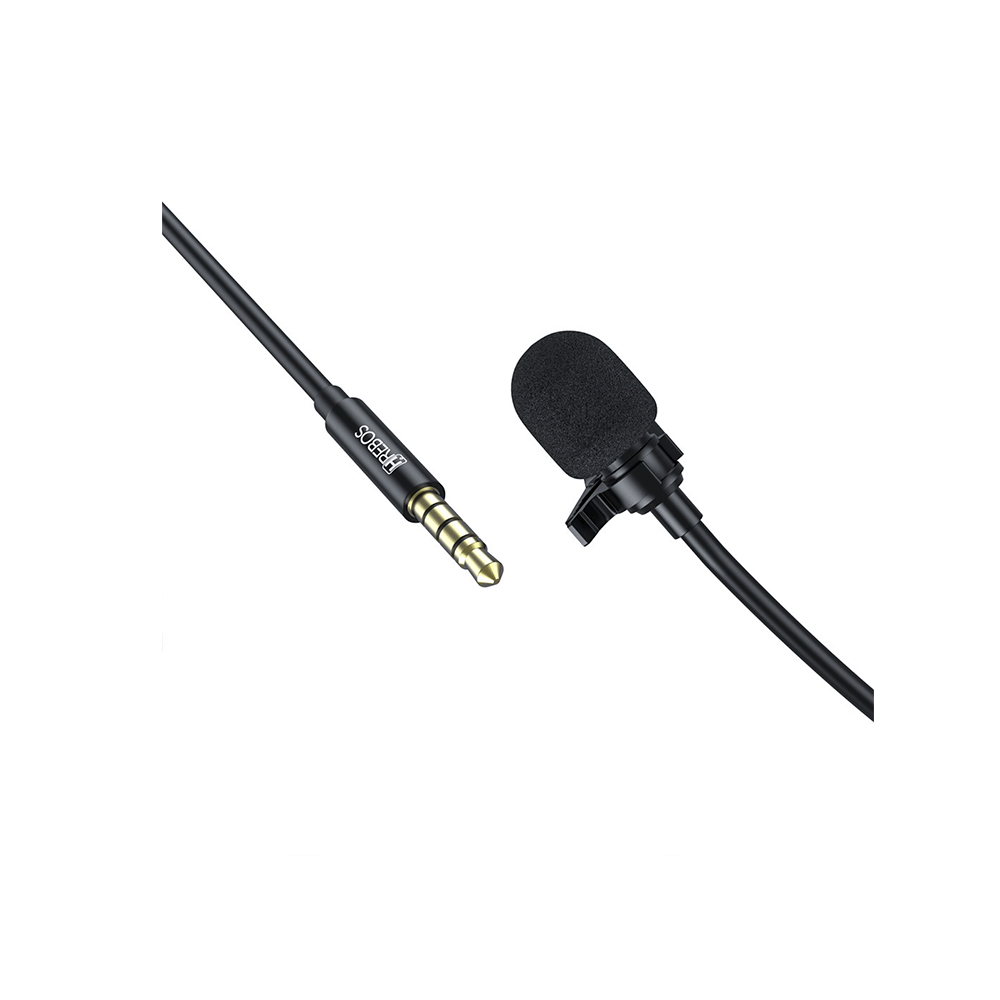 Microfone De Lapela Hrebos HD Aux P3 - HS-030 | Preto Artigo