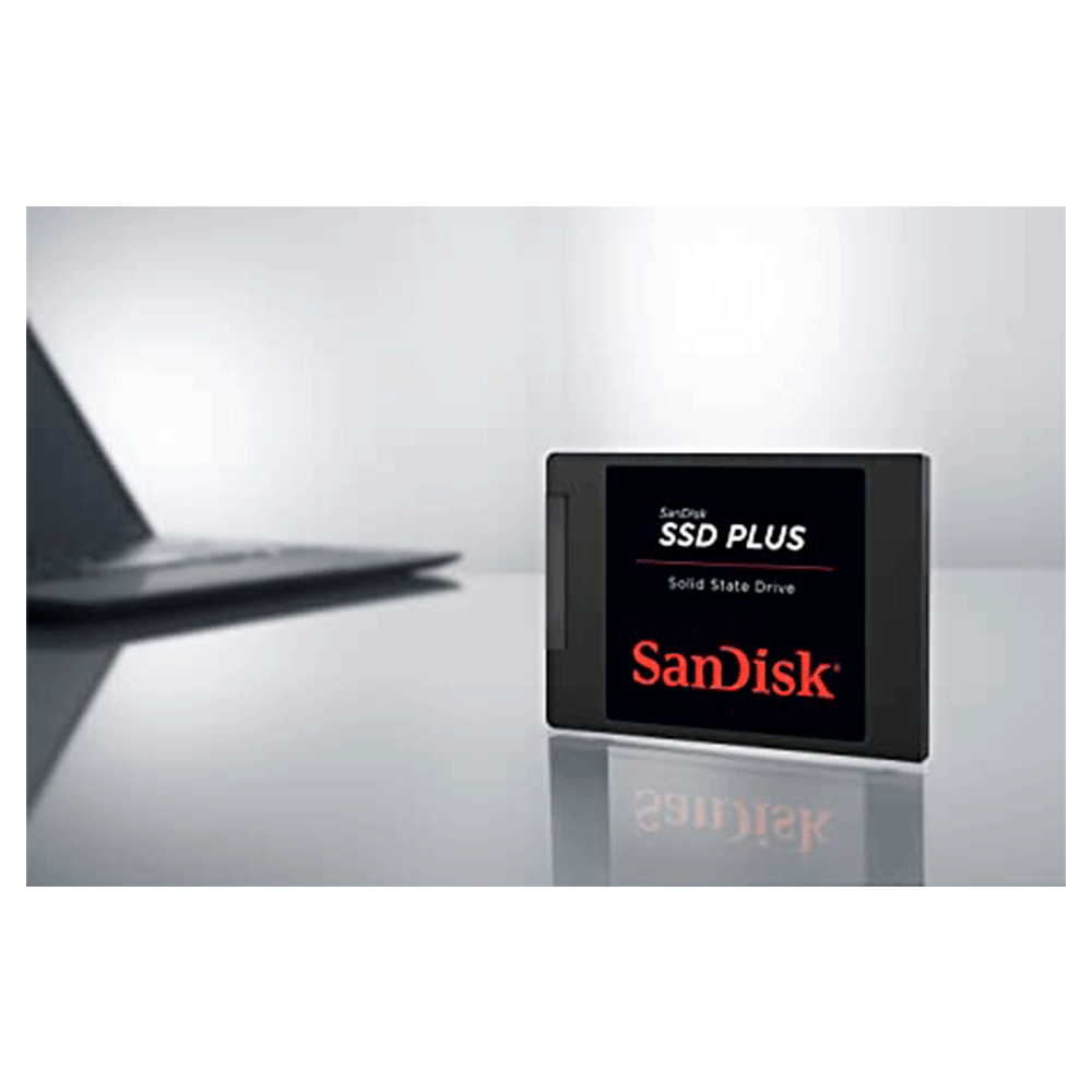 SSD Sandisk Plus, Leitura 535MB/s, Gravação 445MB/s - 480GB