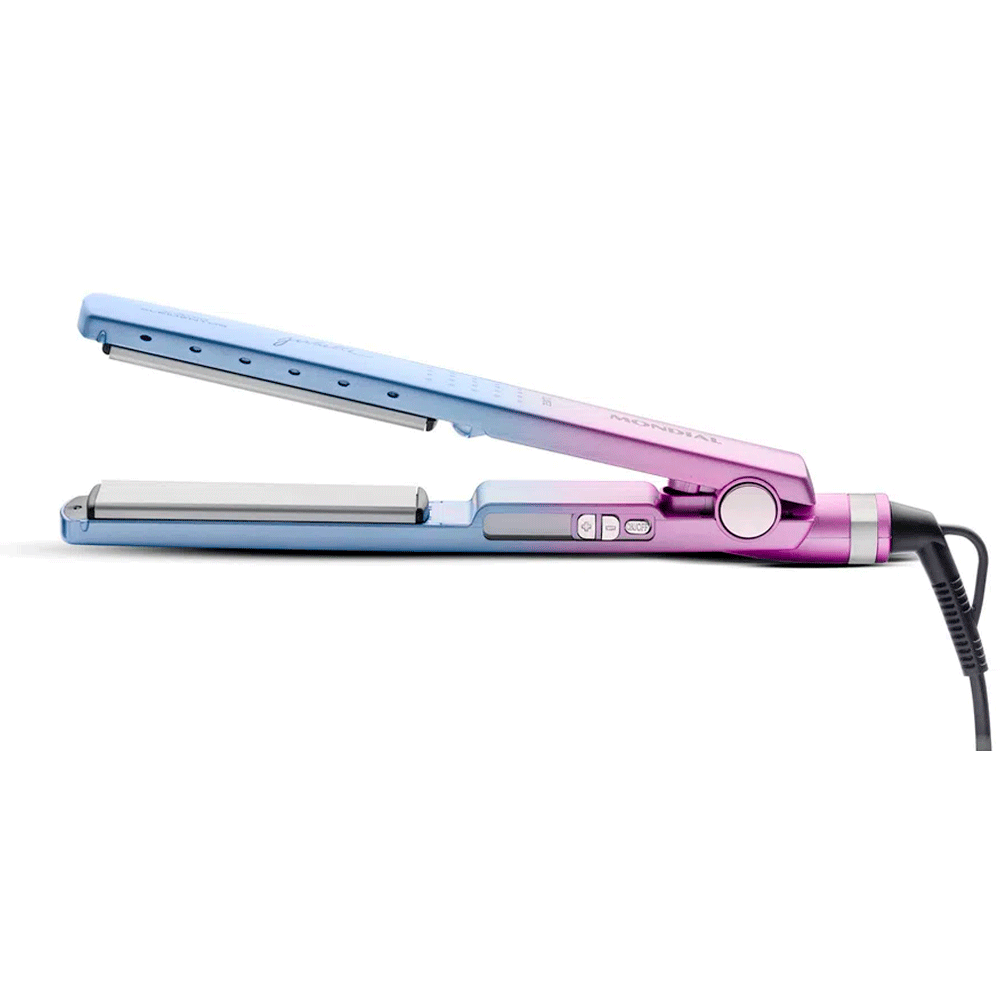 Prancha Alisadora By Juliette Mondial, 60W - P-JU-03, Azul/Rosa