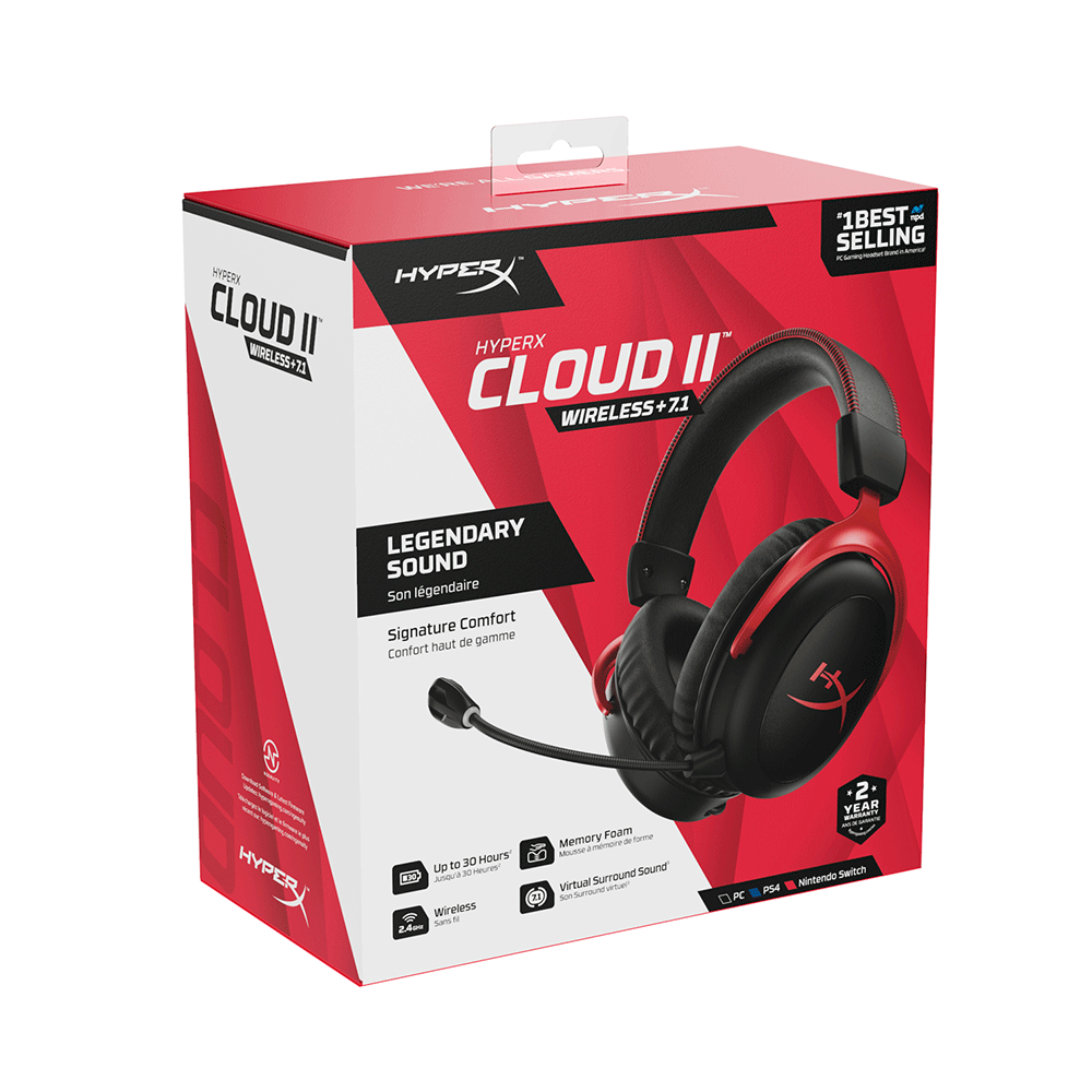 Headset Gamer HyperX Cloud II Sem Fio Som Surround 7.1, Drivers