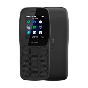 Celular Nokia 105 2G, Dual Chip, MP3, Rádio FM, Lanterna, Nk093 | Preto DF - 279187