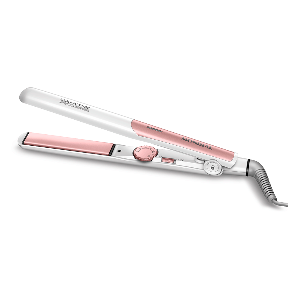 Chapinha / Prancha Alisadora Mondial White Rose Line - P-50 Bivolt