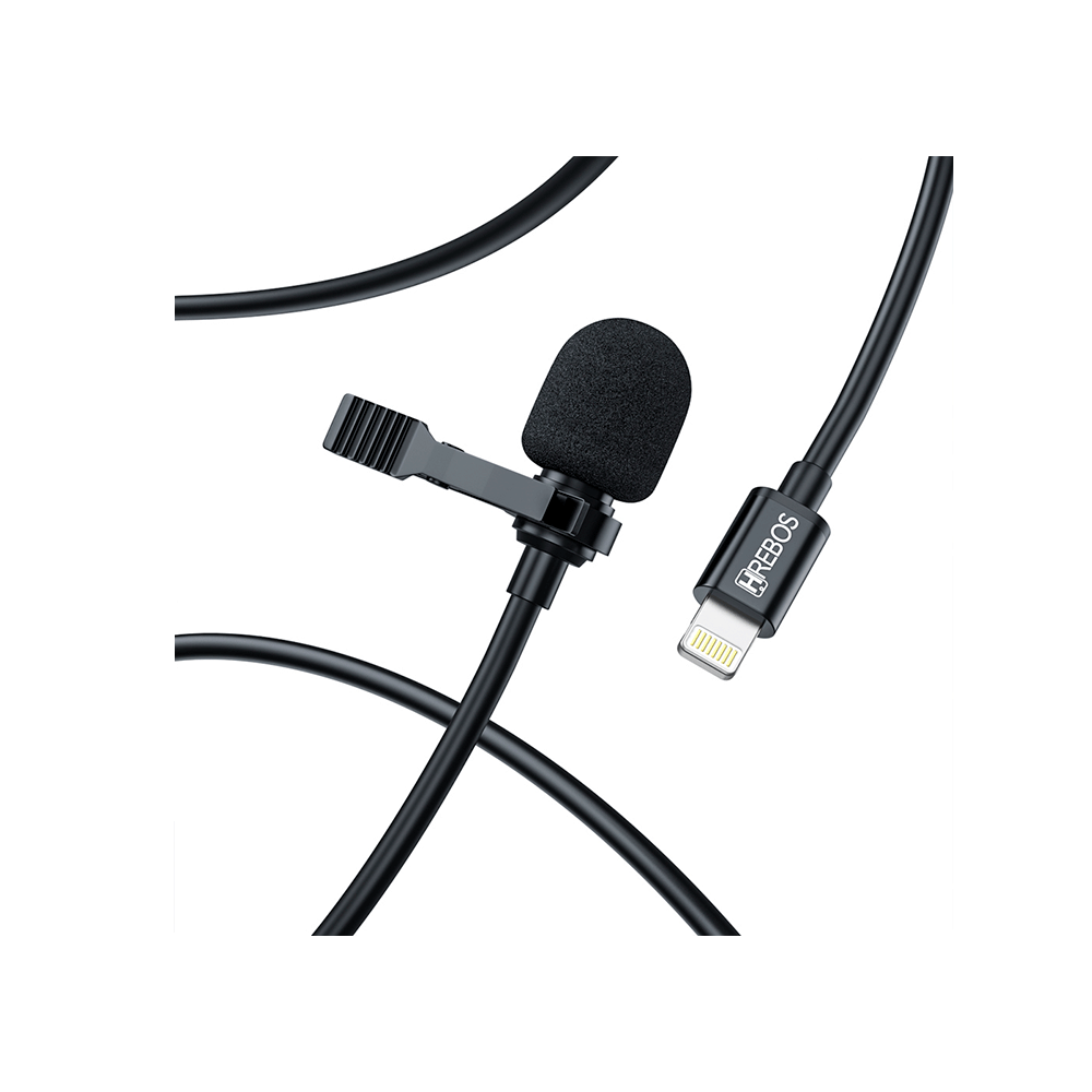 Microfone De Lapela Hrebos HD Lightning - HS 032 Artigo: 283222