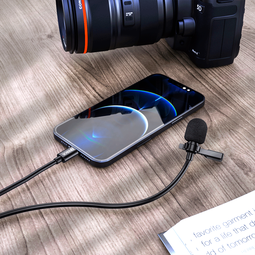 Microfone De Lapela Hrebos HD Lightning - HS 032 Artigo: 283222