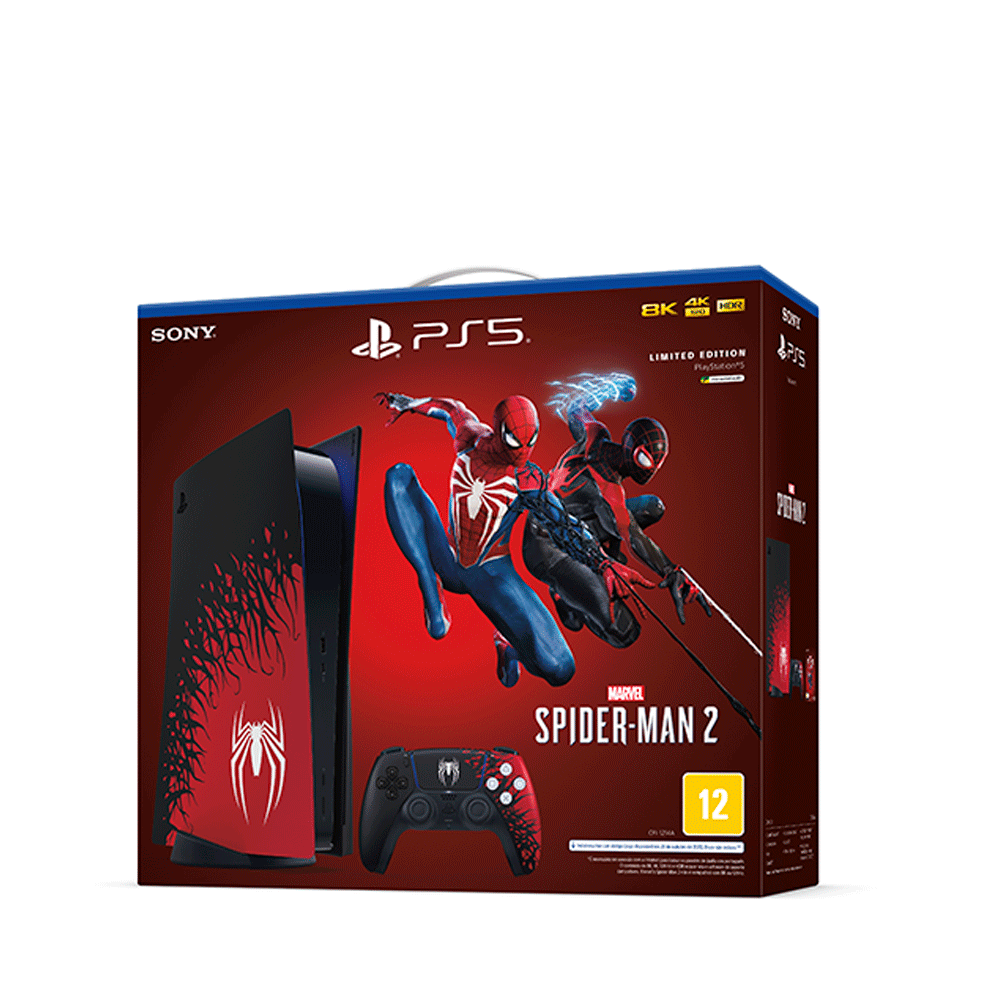 PS5 Físico 825GB + Jogo Spider-Man 2, Promoção