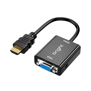 Conversor Bright VGA para HDMI - AC591 | Preto DF - 582681 Conversor Bright VGA para HDMI - AC591 | Preto DF - 582681