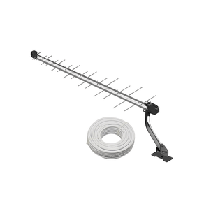 Kit Antena Externa Brasforma Log Digital 28 Elementos, Cabo Coaxial SL-2800K | Alumínio/Cinza Chumbo DF - 283230
