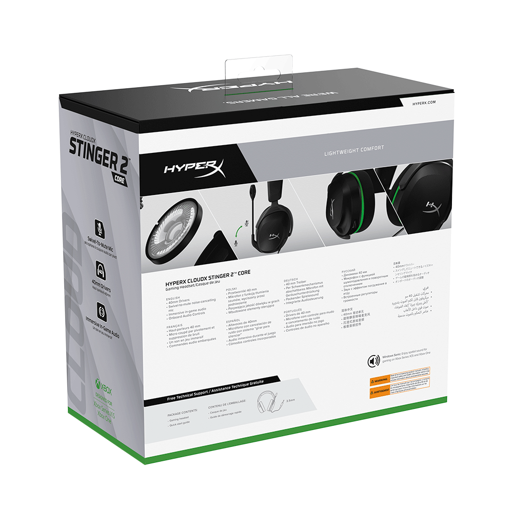 Headset HyperX Gamer CloudX Stinger Core Preto Artigo:582686