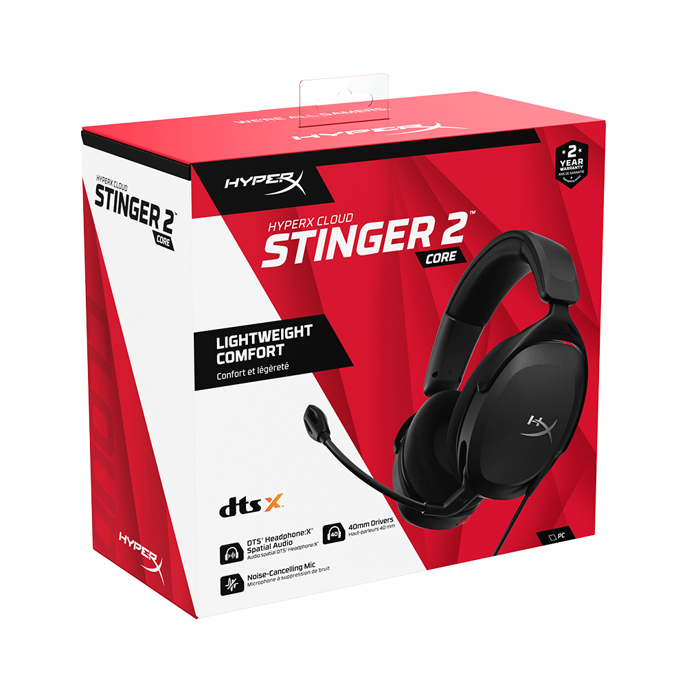 Headset HyperX Gamer Cloud Stinger 2 Core PC | Preto Artigo