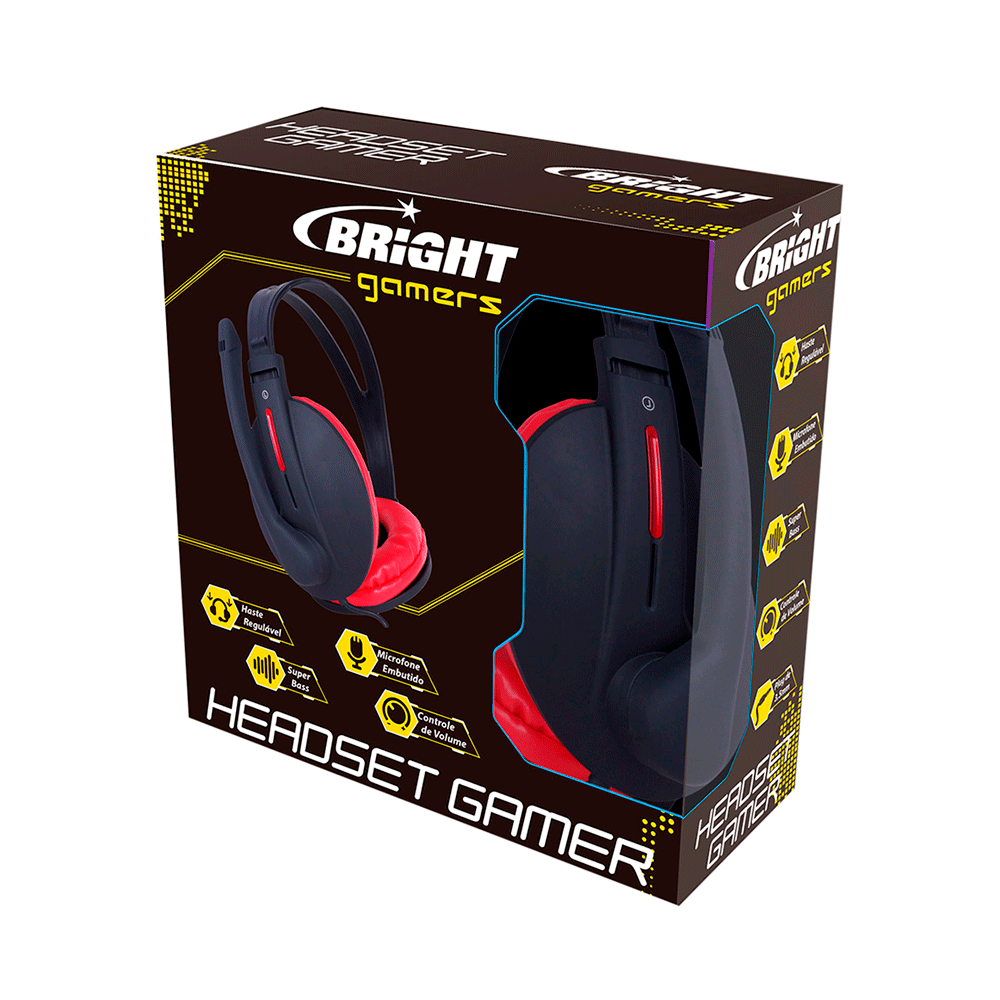 Headset Bright 0206 gamer Artigo: 581303 - Fujioka Distribuidor