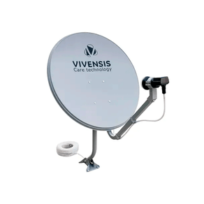 Antena Vivensis Parabólica 75 cm Banda KU e 5G Externa, Sem Receptor | Cinza DF - 257040