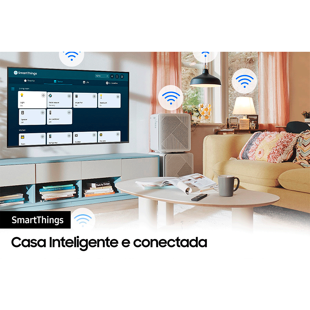 Samsung Smart TV 43" UHD 4K 43CU7700, Processador Crystal 4K, Gaming ...