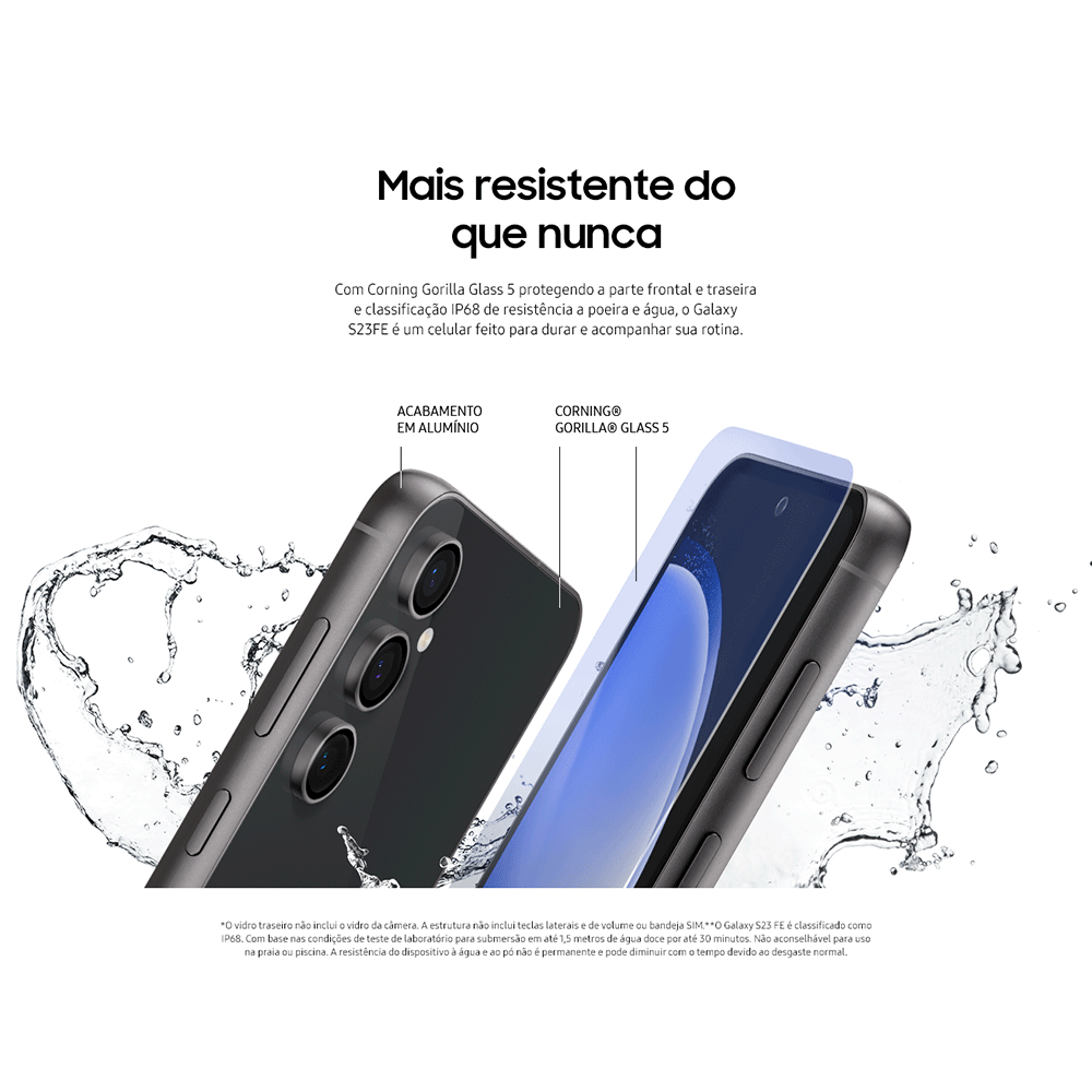 Smartphone Samsung Galaxy S23 5G FE, 128GB, 8GB RAM | Grafite