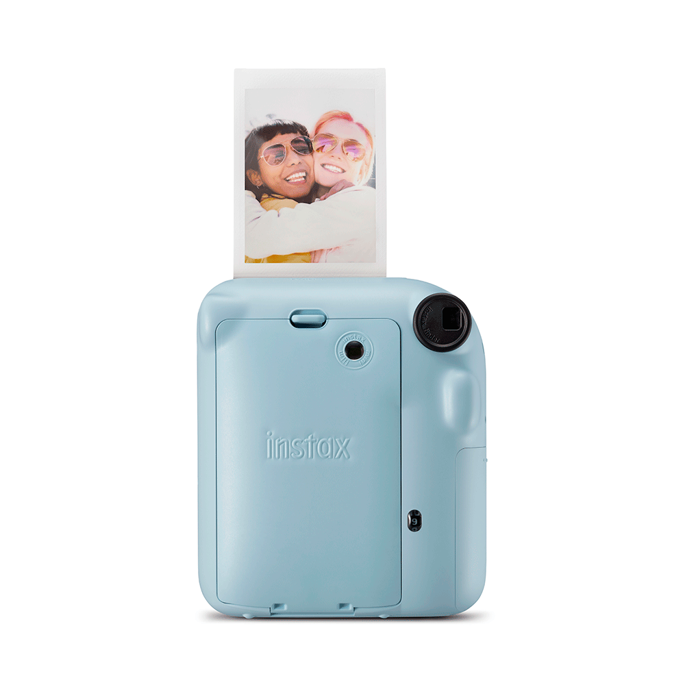 Kit Câmera Instax Mini 12 com pack 10 fotos Macaron e Bolsa | Azul
