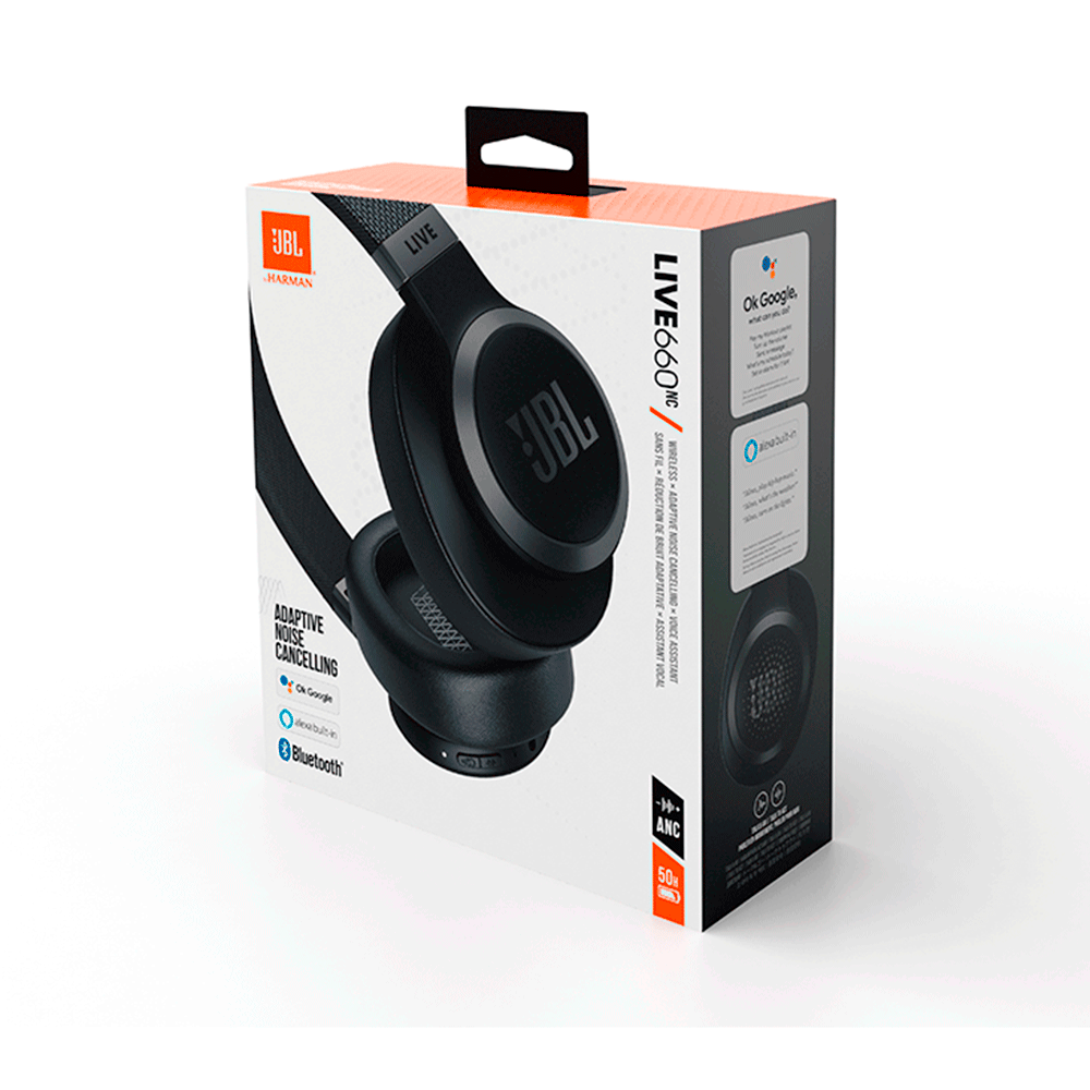 Headphone JBL Live 660NC Bluetooth Preto - Fujioka Distribuidor