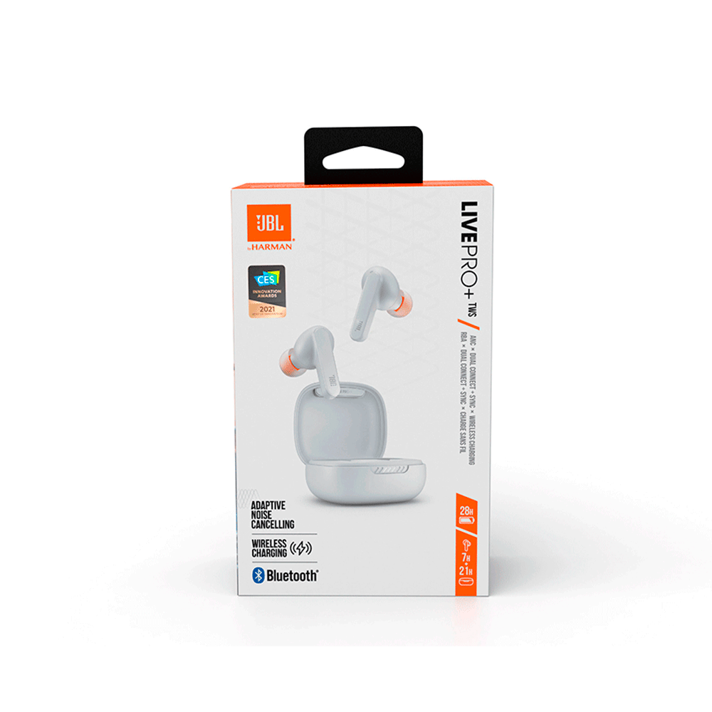 Fone de Ouvido JBL Live Pro+ TWS Bluetooth 5.0 Sem Fio | Branco