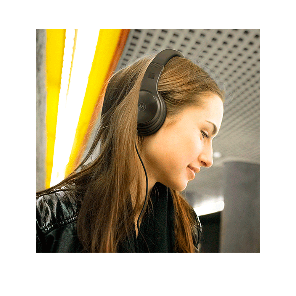 Fone de Ouvido Motorola Moto XT 120, Som HD e Microfone Preto