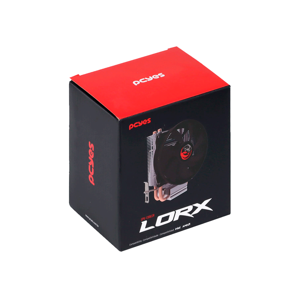 Cooler Para Processador PCYES Lorx, Intel/AMD, TDP 95W, 92mm
