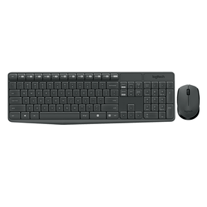 Combo Sem fio Logitech Teclado e Mouse MK235 Wireless Keyboard | Preto GO - 581453