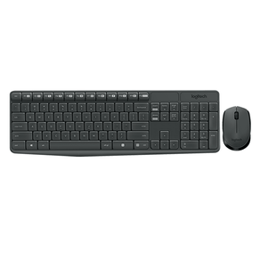 Combo Sem fio Logitech Teclado e Mouse MK235 wireless Keyboard DF - 581677