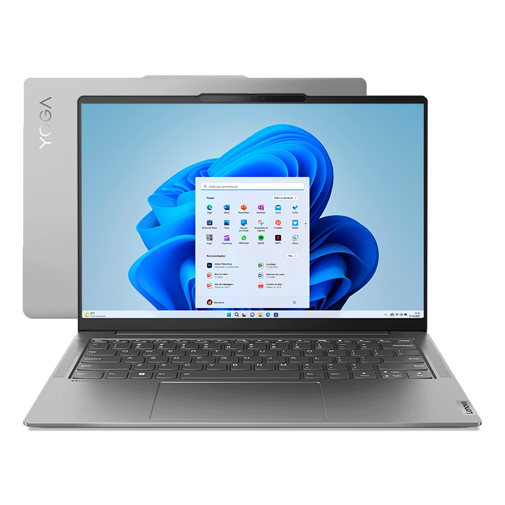 Notebook Lenovo Yoga Slim 6 14IAP8, 14 16GB, 512GB SSD, Placa de Vídeo  Intel Iris Xe, 83C70000BR | Storm Grey - GO - 571704