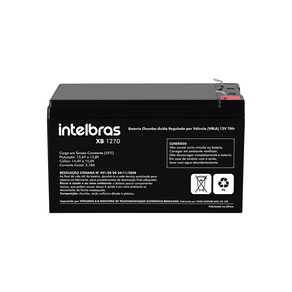 Bateria Intelbras VRLA 12V 7Ah XB1270 | Preto GO - 582281