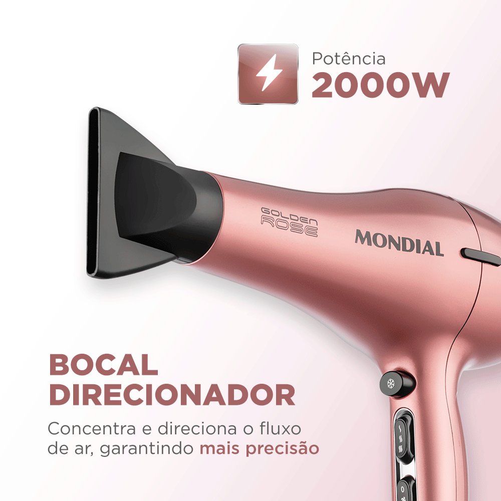 Secador De Cabelo Profissional Babosa 3d 2200w Confortavel